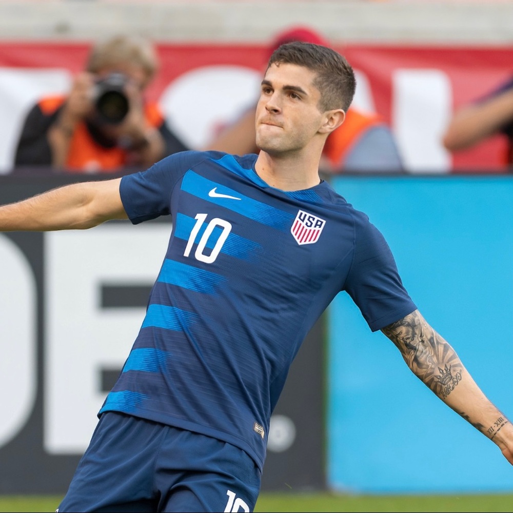 Men's Nike Navy/Blue USMNT 2018 Away Christian Pulisic Jersey